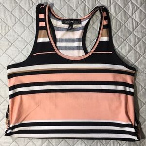 Stripped maternity tank top
